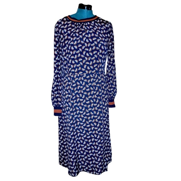 Boden Womens 10 Reg Rainbow Print Modest Crew Neck Dress Teacher Sunday School - Picture 1 of 7